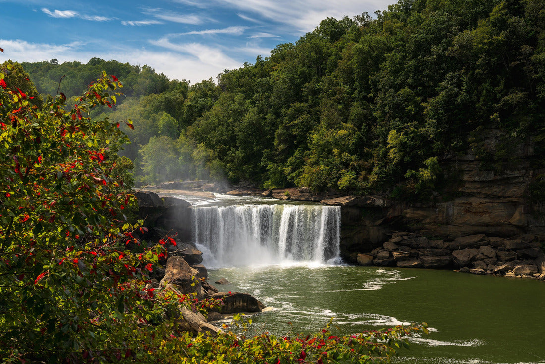Cumberland Falls with wildflowers in Corbin, Kentucky, USA 2000pc Puzzle