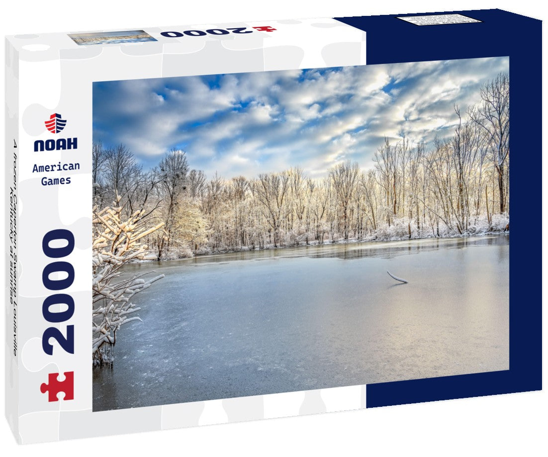 A frozen Caperton Swamp Louisville Kentucky at sunrise 2000pc Puzzle