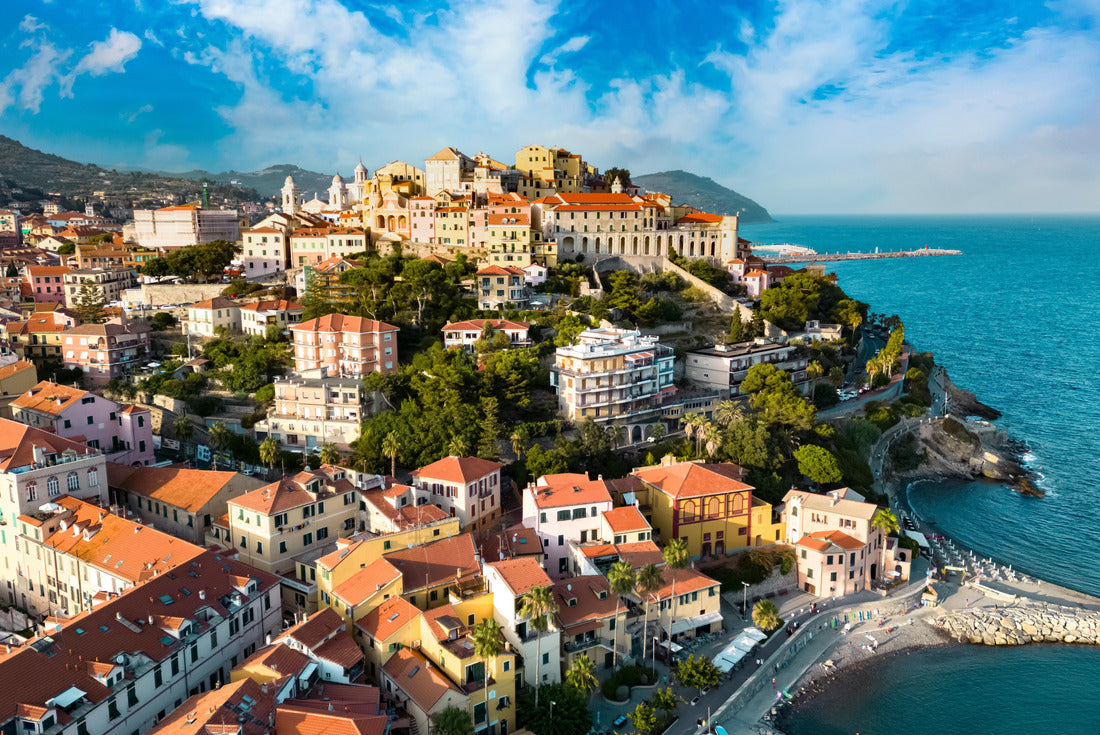Aerial view of Porto Maurizio on the Italian Riviera in the province of Imperia, Liguria, Italy 2000pc Puzzle