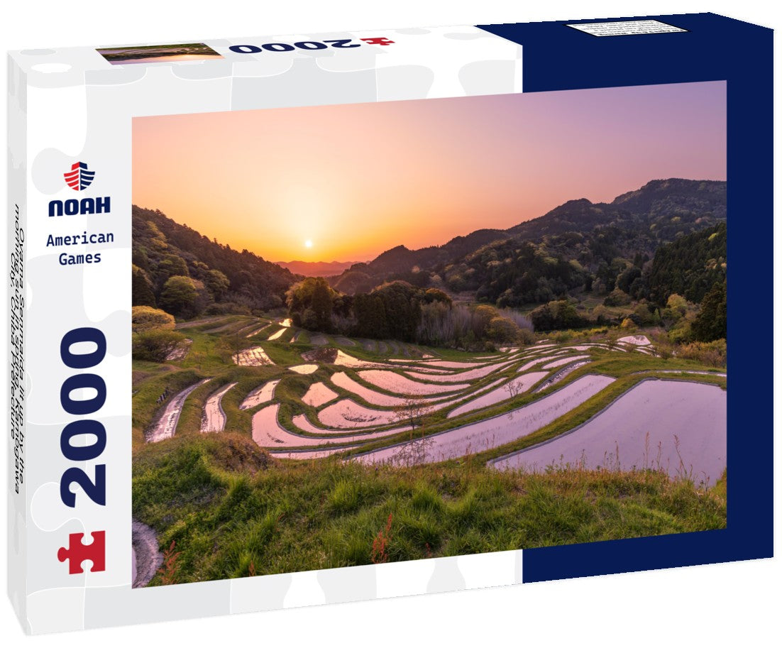 Oyama Senmaida lit up by the morning sun in spring, Kamogawa City, Chiba Prefecture 2000pc Puzzle