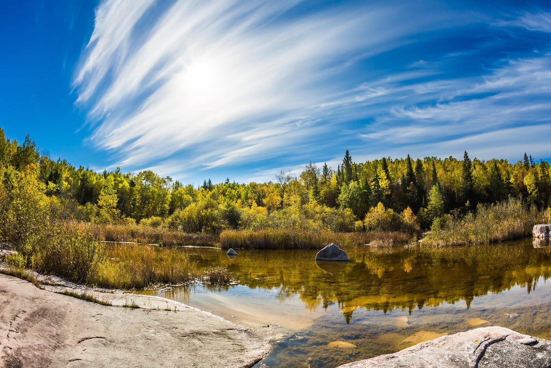 Manitoba, Canada. Incredible cirrus clouds over the Winnipeg. Old Pinawa Dam Park 2000pc Puzzle