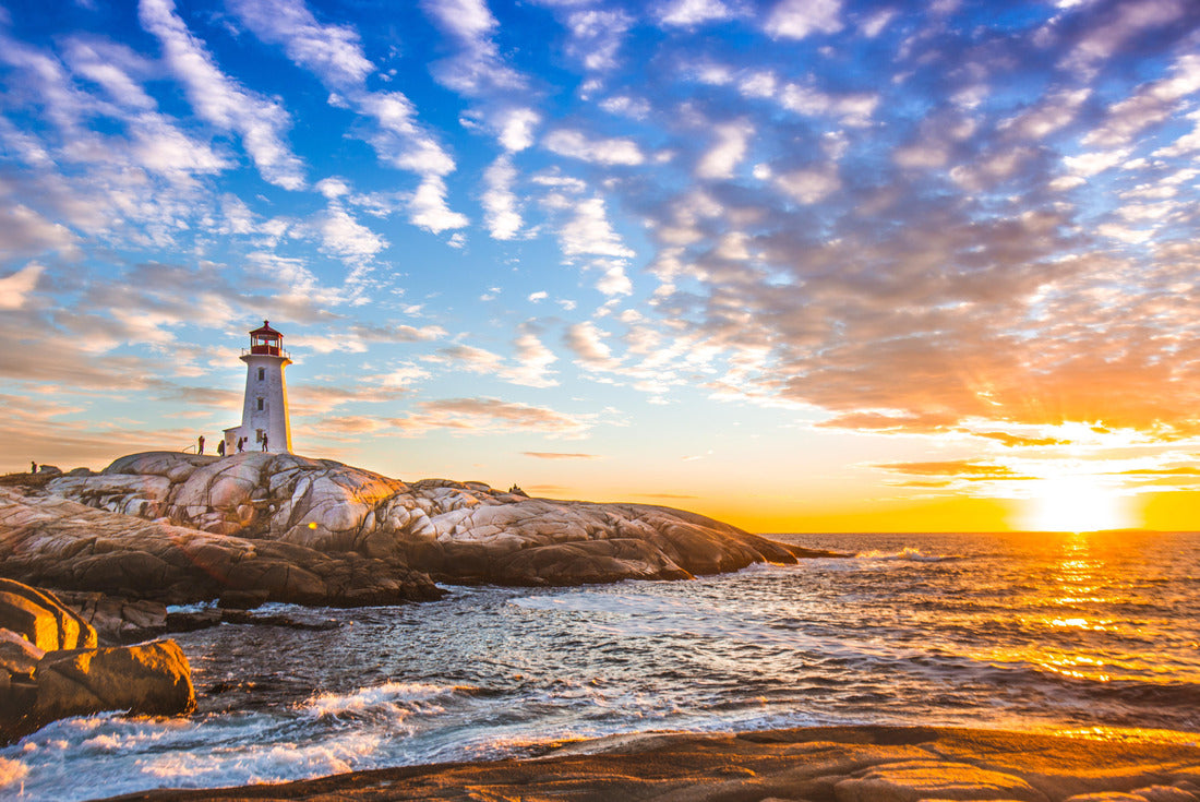 Noah Jigsaw Puzzle Peggy's Cove Hellhouse Sunset Ocean view landscape in Halifax, Nova Scotia 2000 pieces