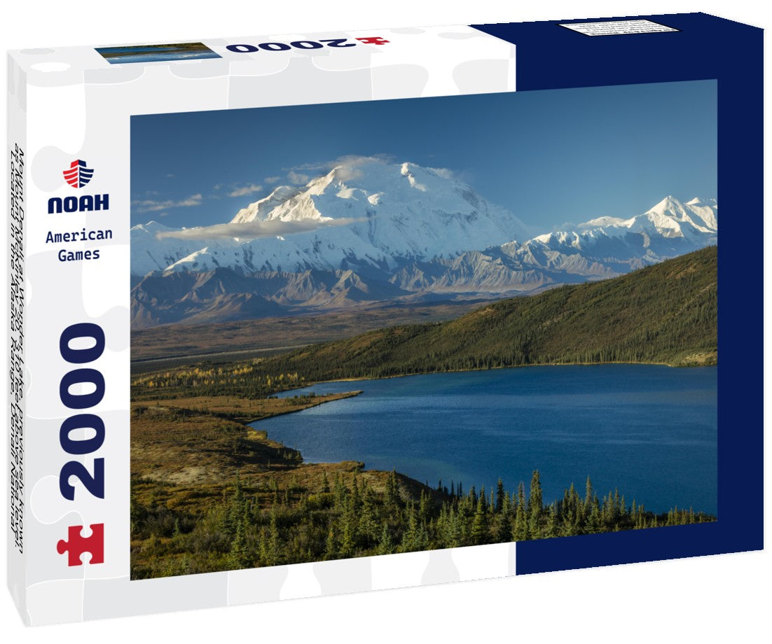 Mount Denali at Wonder Lake, previously known as Mount McKinley 20, 310 feet above sea level. Located in the Alaska Range, Denali National Park and Preserve, Alaska - Sunrise 2000pc Puzzle
