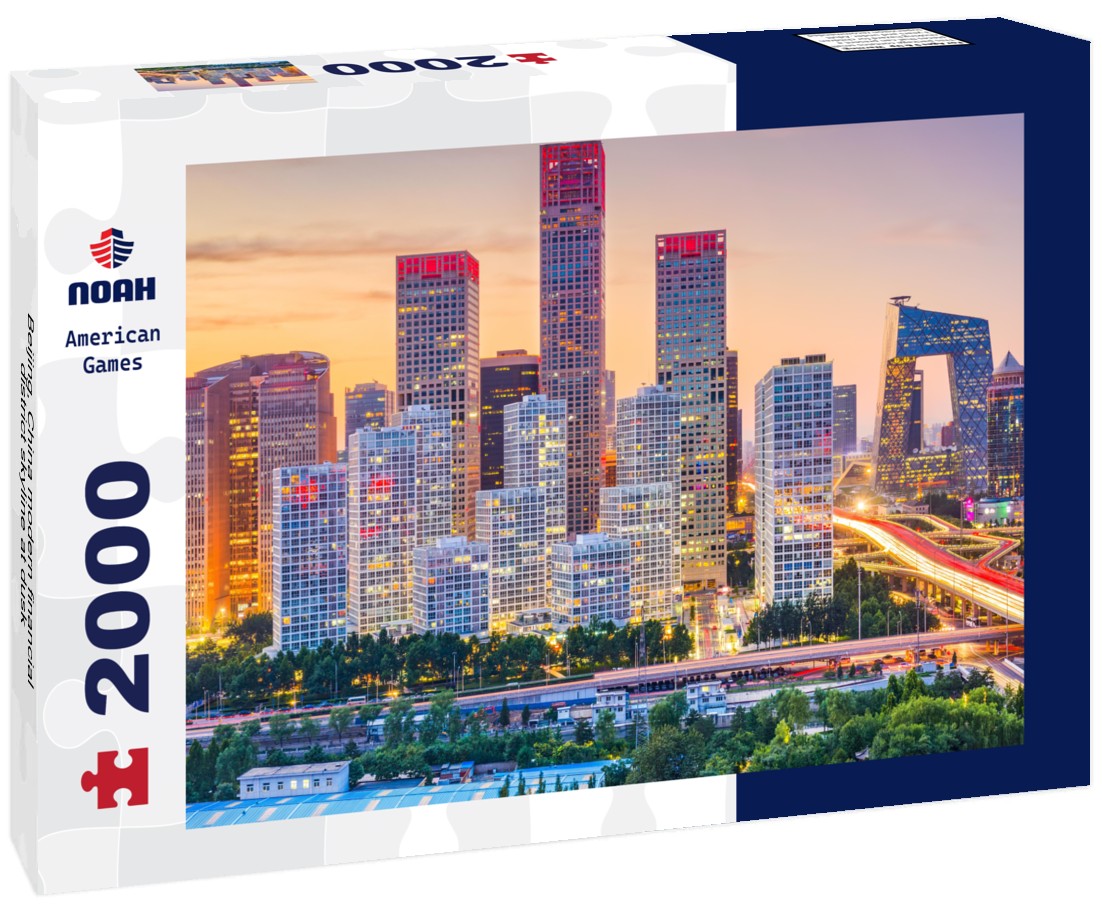 Beijing, China modern financial district skyline at dusk 2000pc Puzzle