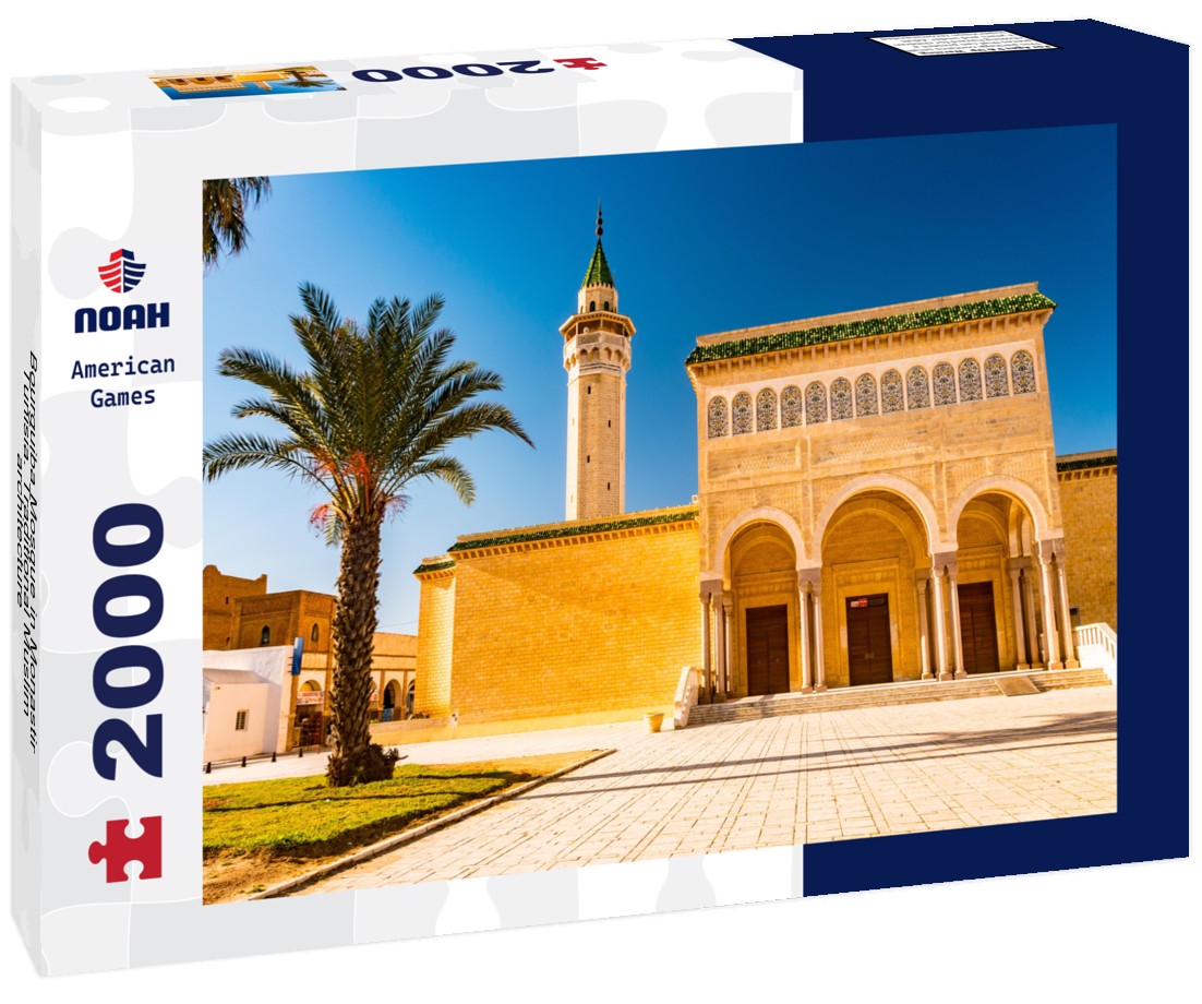 Bourguiba Mosque in Monastir, Tunisia. Traditional Muslim architecture 2000pc Puzzle