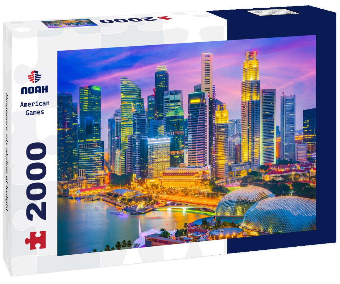 Singapore city skyline at twilight 2000pc Puzzle