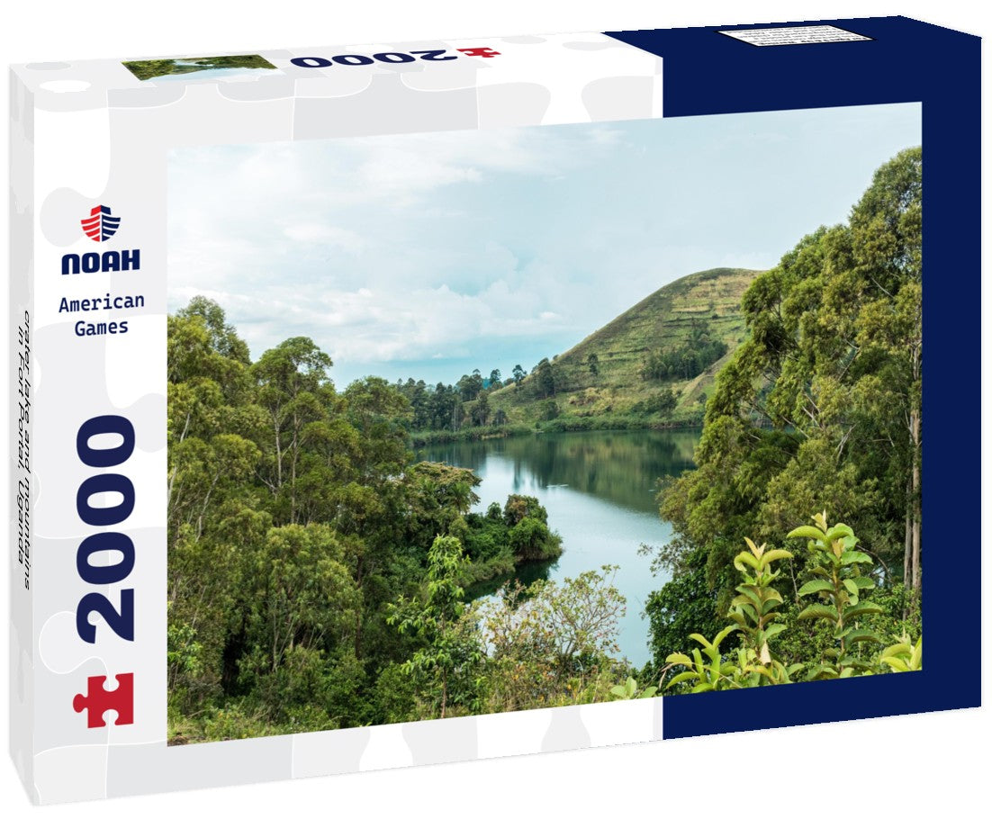 crater lake and mountains in Fort Portal, Uganda 2000pc Puzzle