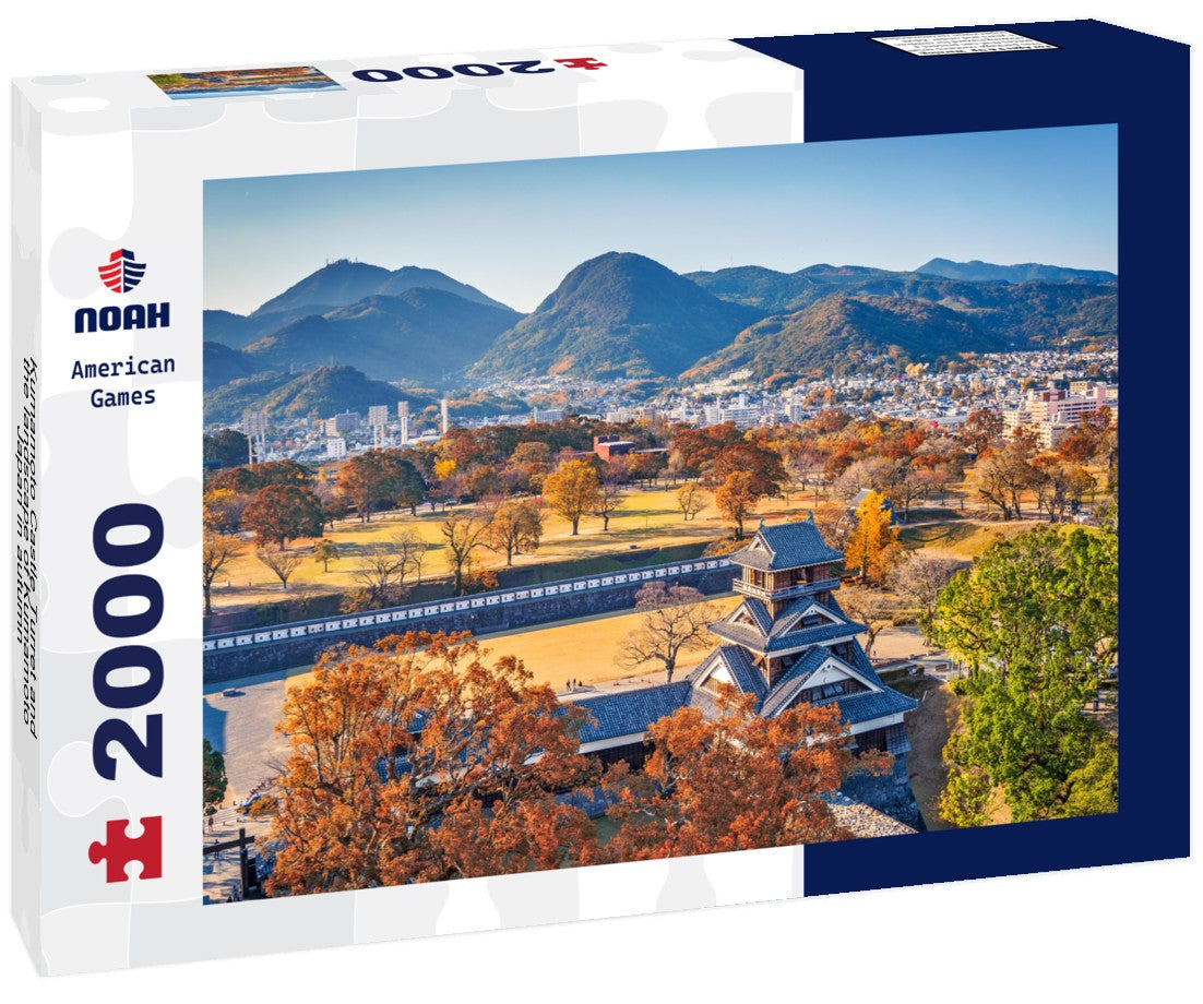 Kumamoto Castle Turret and the landscape of Kumamoto, Japan in autumn 2000pc Puzzle