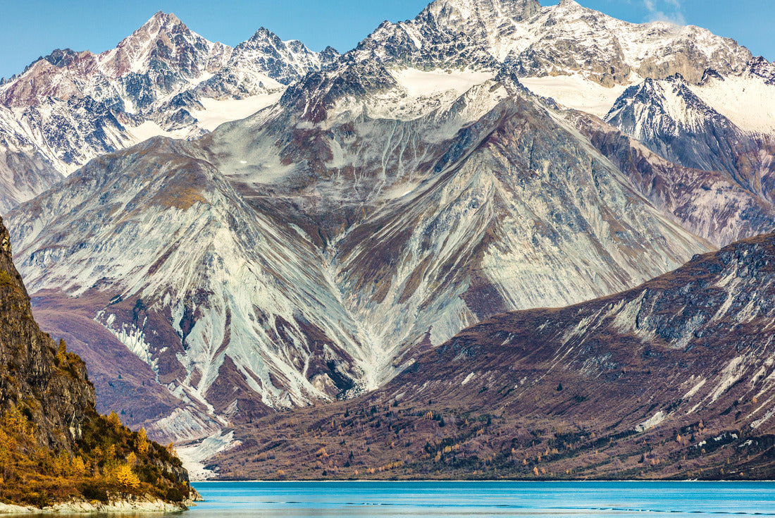 Glacier Bay National Park, Alaska, USA. Alaska cruise travel view of snow capped mountains at sunset. Amazing glacial landscape view from cruise ship vacation showing snowy mountain peaks 2000pc Puzzle