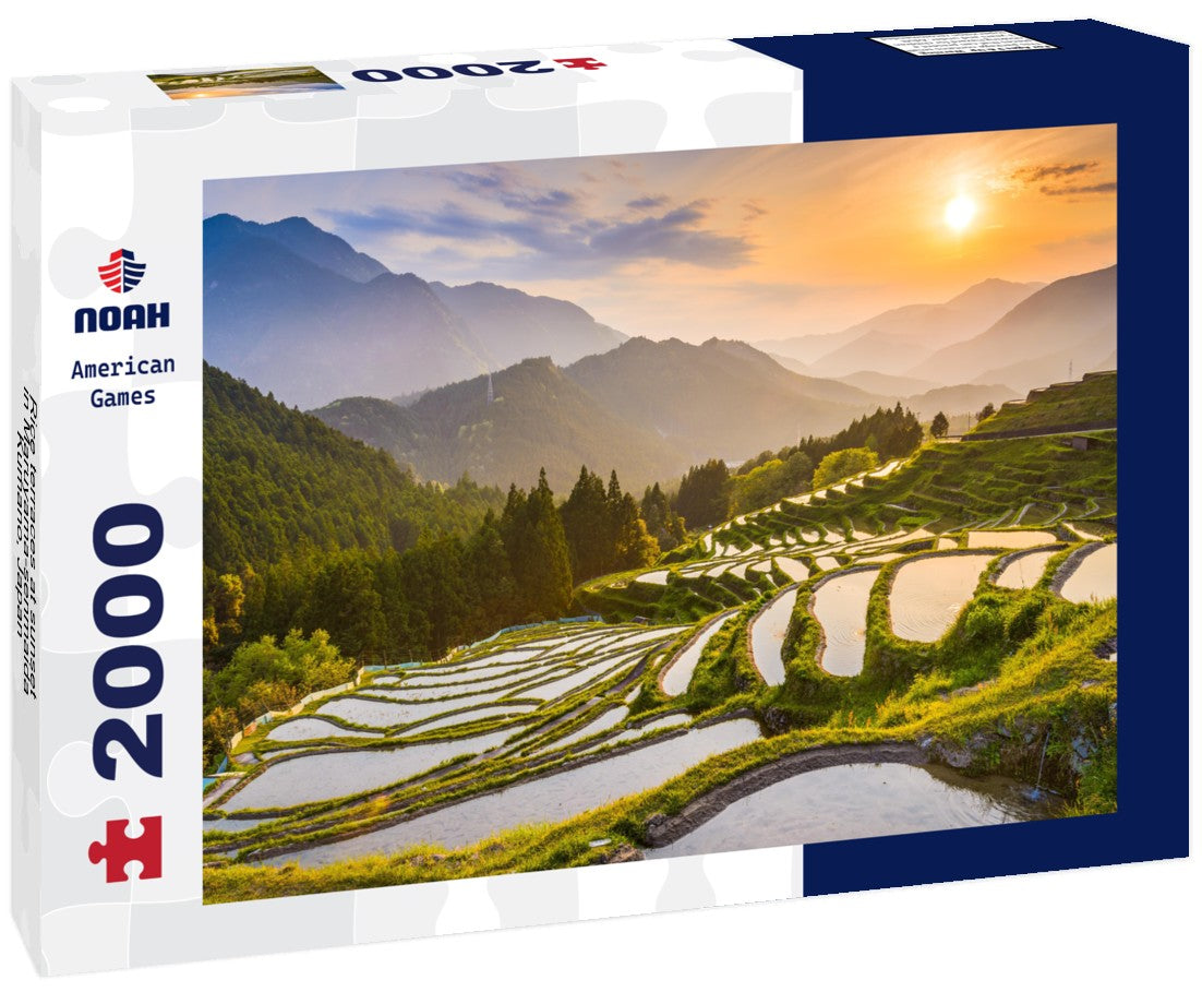 Rice terraces at sunset in Maruyama-senmaida, Kumano, Japan 2000pc Puzzle