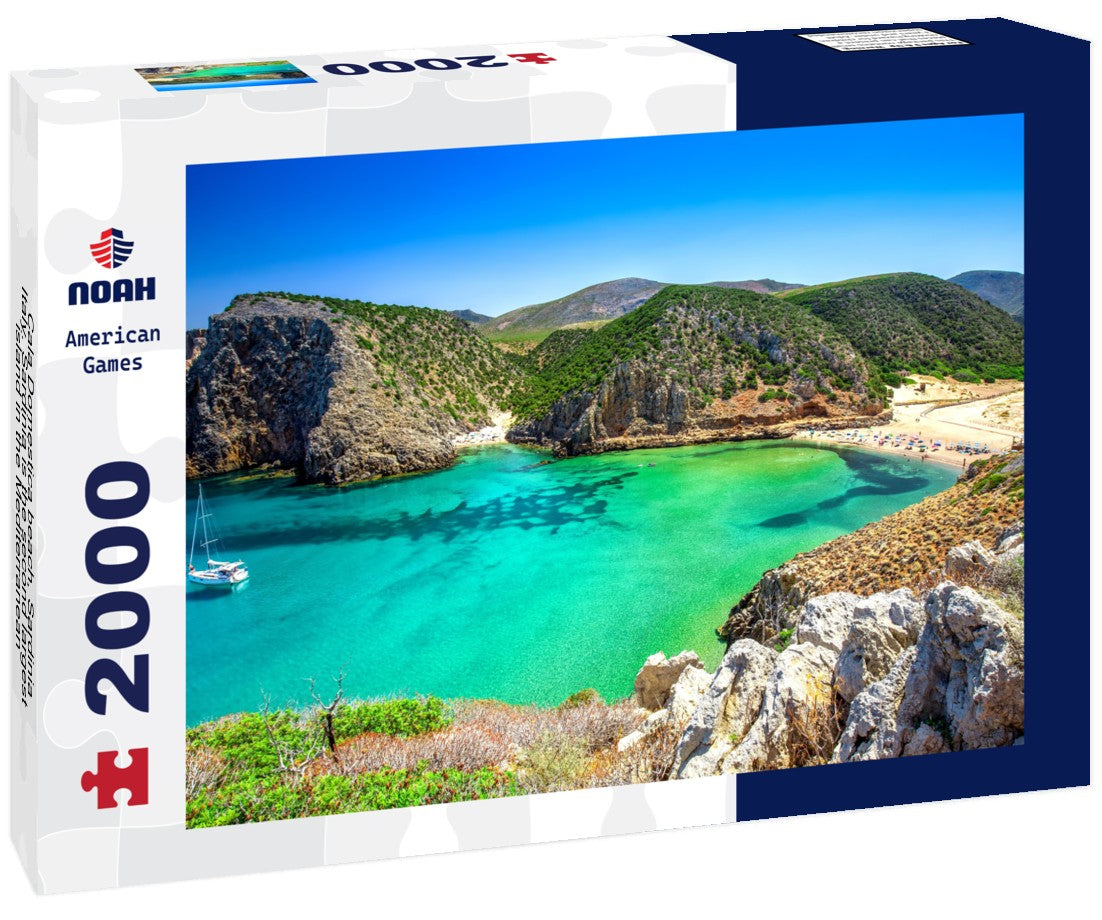 Cala Domestica beach, Sardinia, Italy. Sardinia is the second largest island in the Mediterranean 2000pc Puzzle