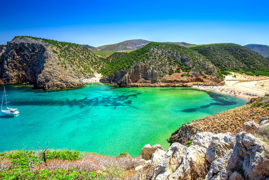 Cala Domestica beach, Sardinia, Italy. Sardinia is the second largest island in the Mediterranean 2000pc Puzzle