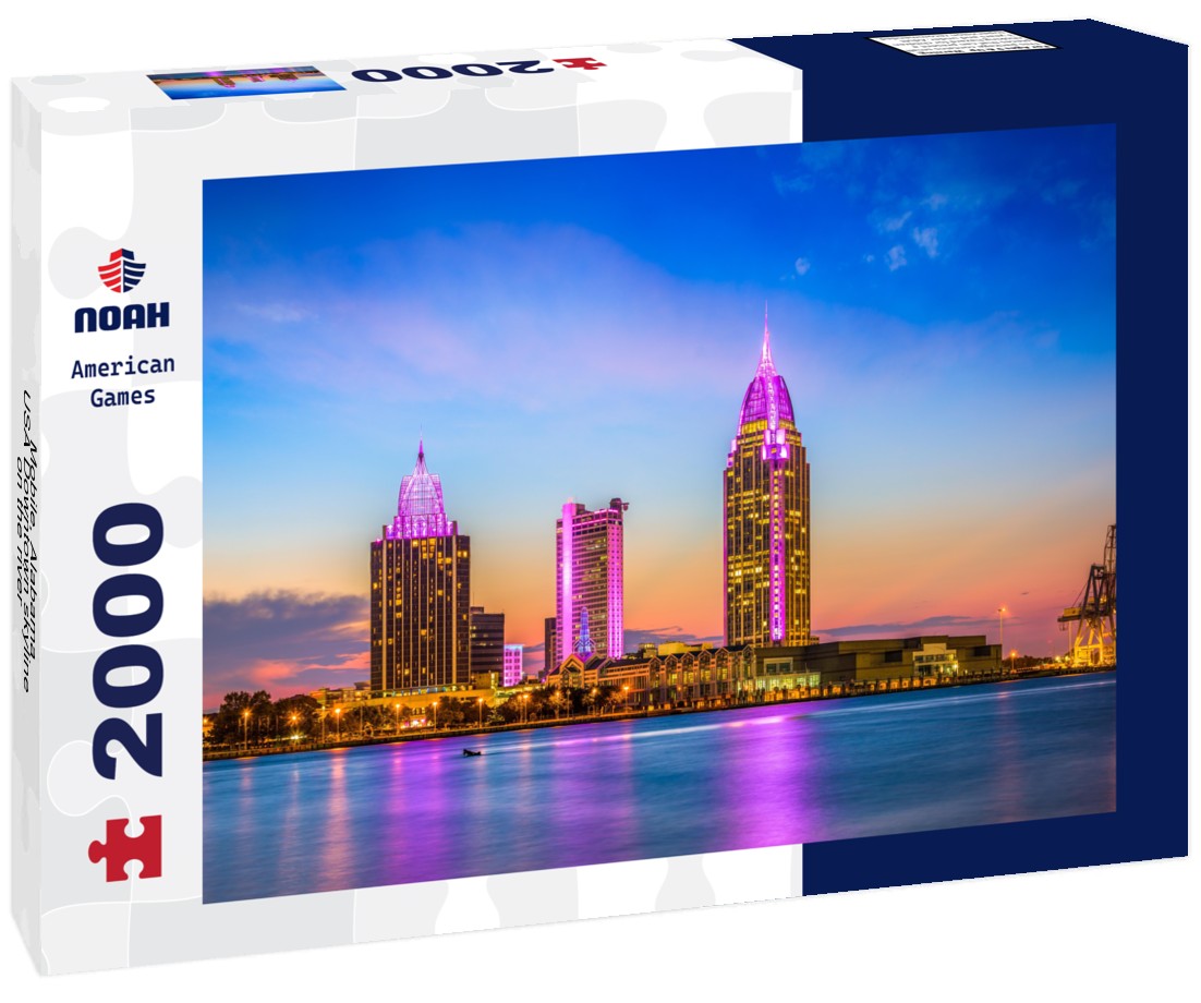 Mobile, Alabama, USA Downtown skyline on the river 2000pc Puzzle