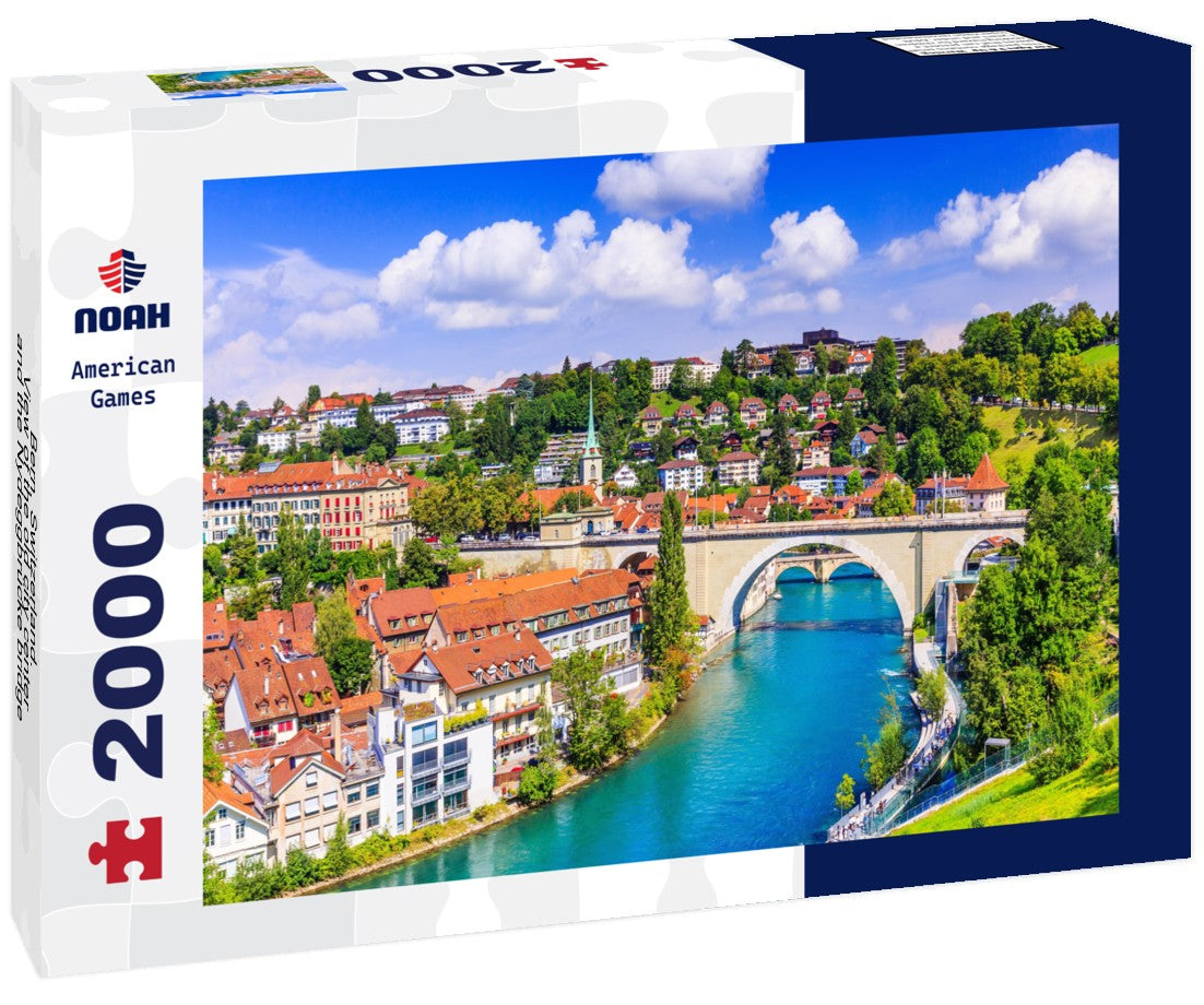 Bern, Switzerland. View of the old city center and the Nydeggbrücke bridge over the Aare 2000pc Puzzle
