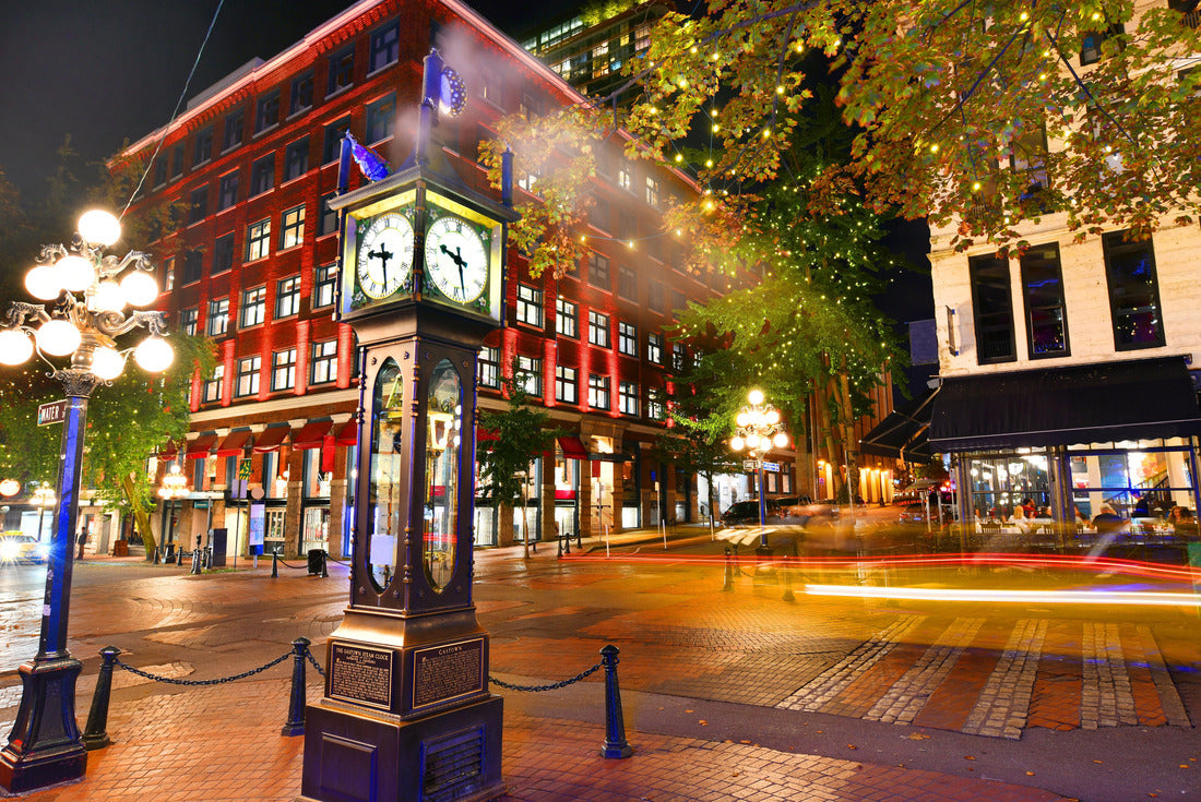 Night vision Historic Steam Clock in Gastown Vancouver, British Columbia, Canada 2000pc Puzzle