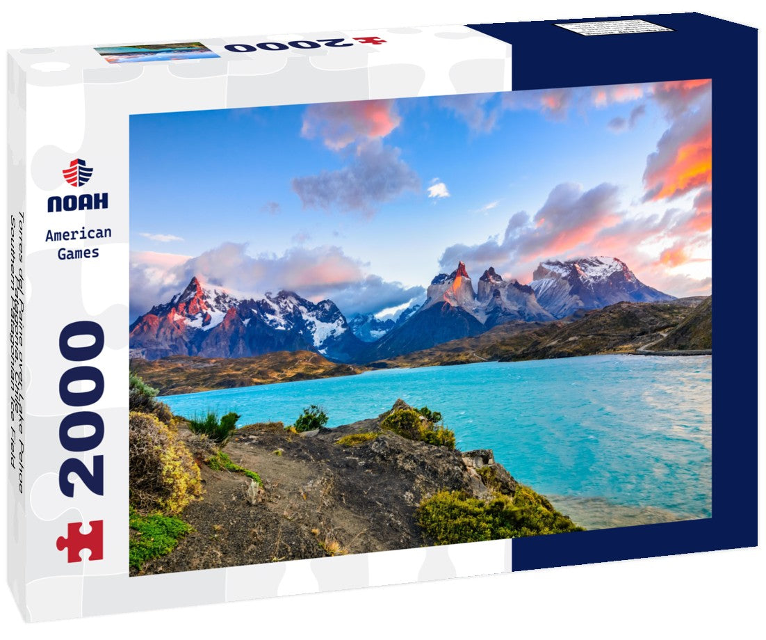 Torres del Paine over Lake Pehoe, Patagonia, Chile - Southern Patagonian Ice Field, Magellanic Region, South America 2000pc Puzzle