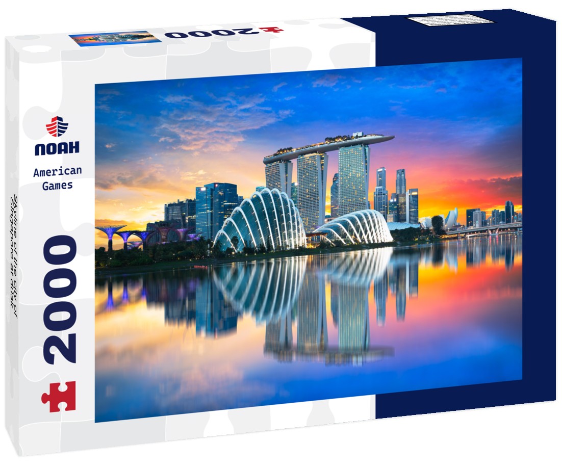 Skyline of the city of Singapore at dusk 2000pc Puzzle