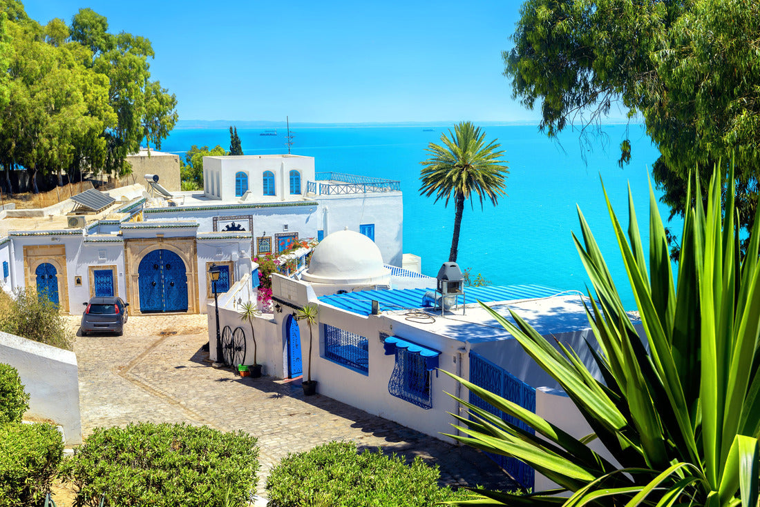 the seaside resort of Sidi Bou Said. Tunisia, North Africa 2000pc Puzzle