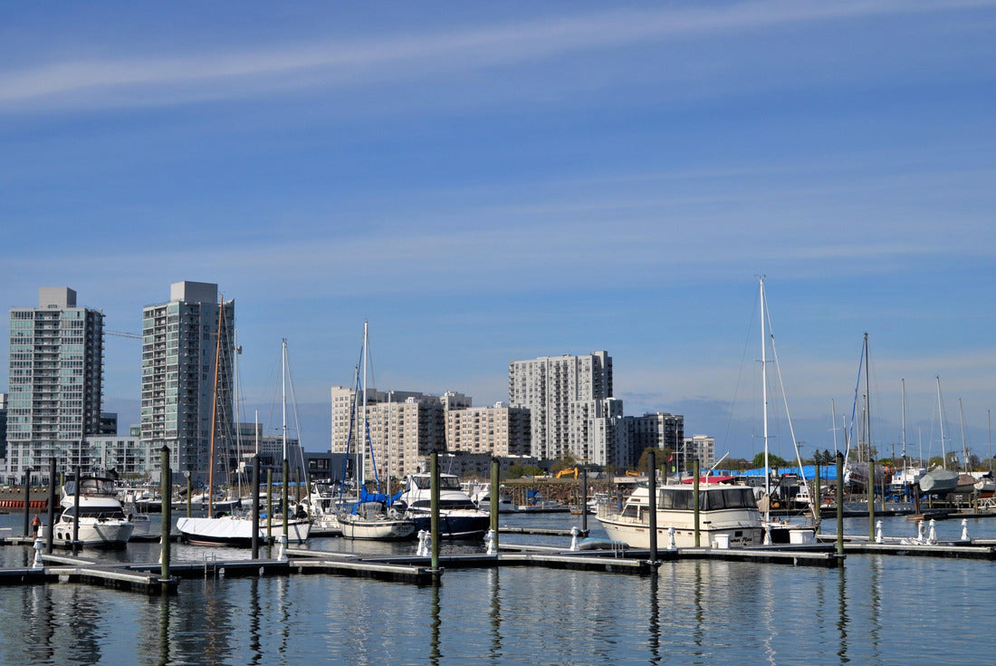 pier view on clear day in Stamford CT Chelsea Pier Anchor point Mill river park 2000pc Puzzle
