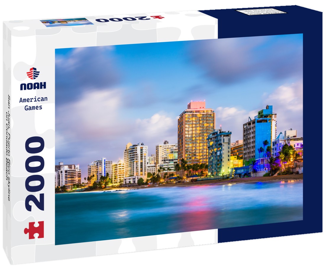 San Juan, Puerto Rico skyline on Condado Beach 2000pc Puzzle