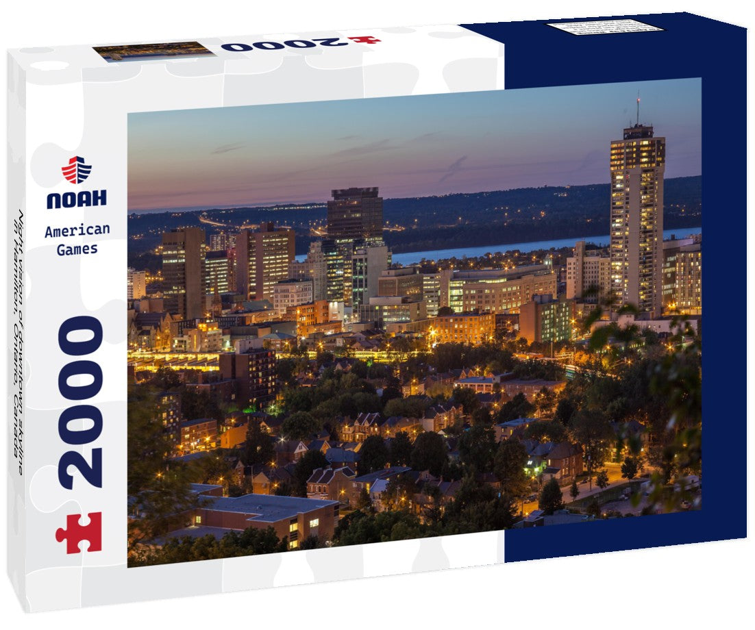 Night vision of downtown skyline in Hamilton, Ontario, Canada 2000pc Puzzle