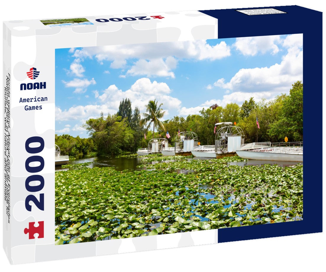 Florida wetland, Airboat ride at Everglades National Park in USA. Popular place for tourists, wild nature and animals 2000pc Puzzle