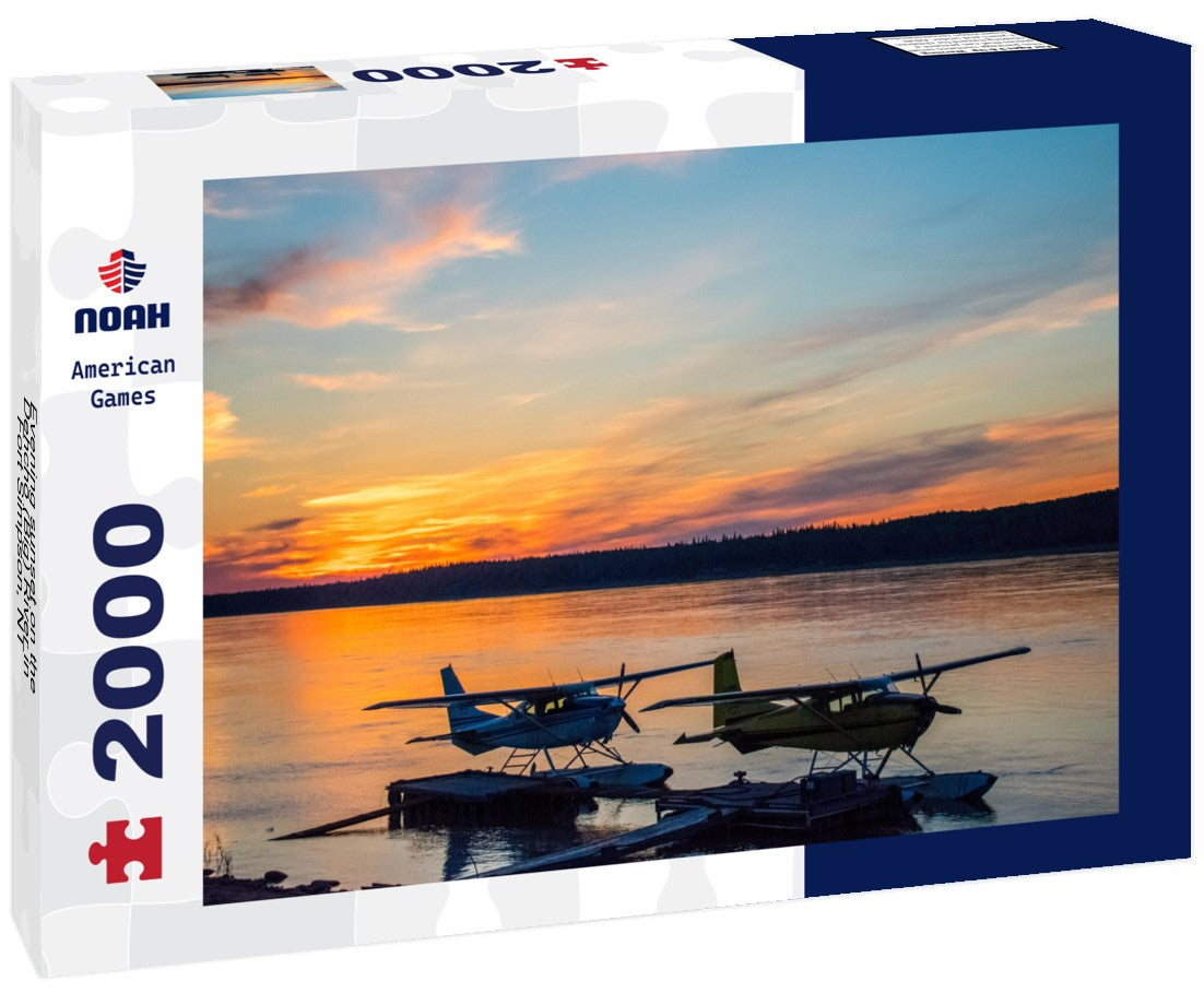 Evening sunset on the Dehcho (Big) River in Fort Simpson, NT 2000pc Puzzle
