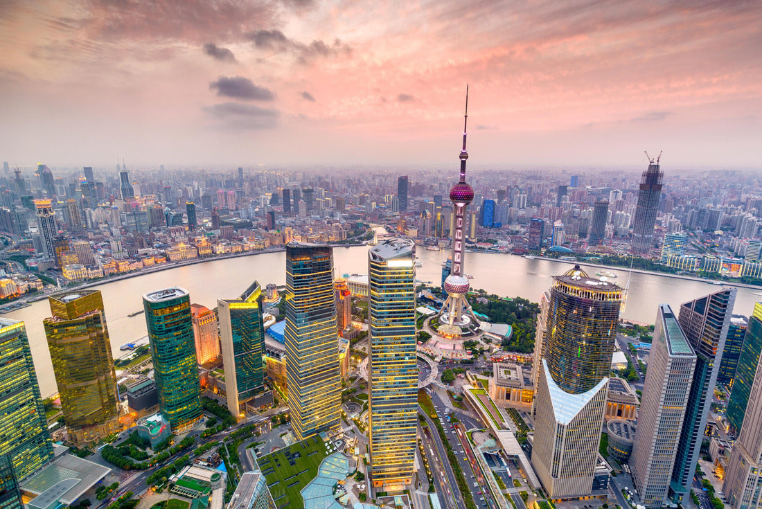 Shanghai, China aerial cityscape over the Pudong District 2000pc Puzzle