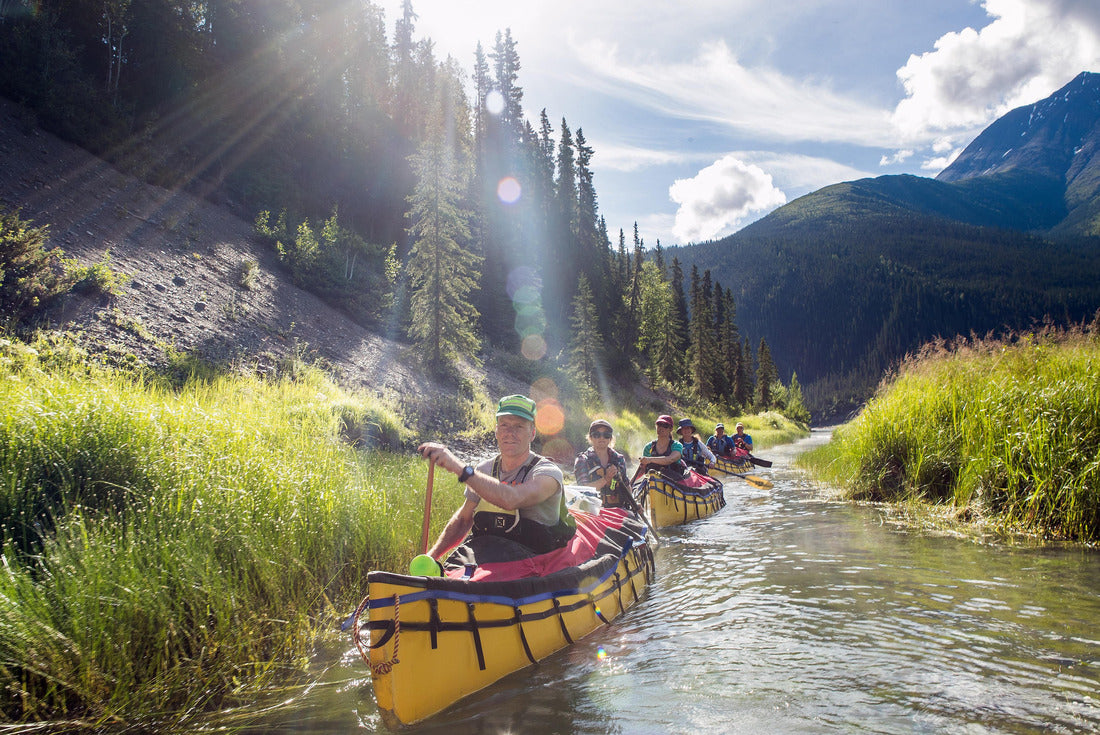 Group paddling down the whitewater of the Nahanni River in the Northwest Territories 2000pc Puzzle