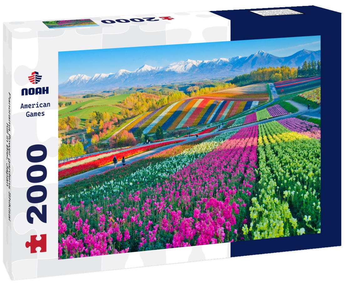 Flower gardens Shikisai hill in Biei, Hokkaido, Japan 2000pc Puzzle