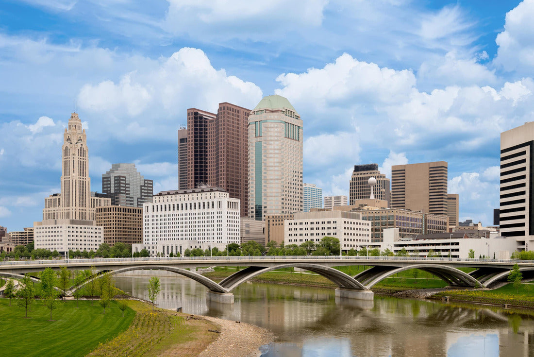 Modern buildings skyline Columbus Ohio in the afternoon with clouds 2000pc Puzzle