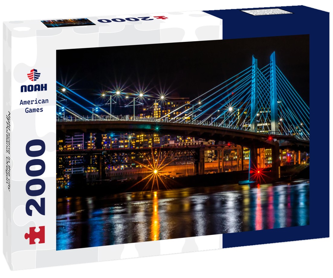 Night scene in the city if Portland, Oregon 2000pc Puzzle