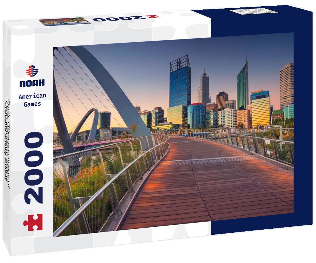 Perth. Cityscape image of Perth downtown skyline, Australia during sunset 2000pc Puzzle