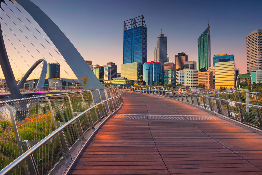 Perth. Cityscape image of Perth downtown skyline, Australia during sunset 2000pc Puzzle