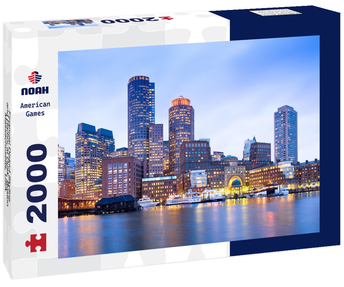 Financial District Skyline and Harbor at Dusk, Boston, Massachusetts, USA. 2000pc Puzzle