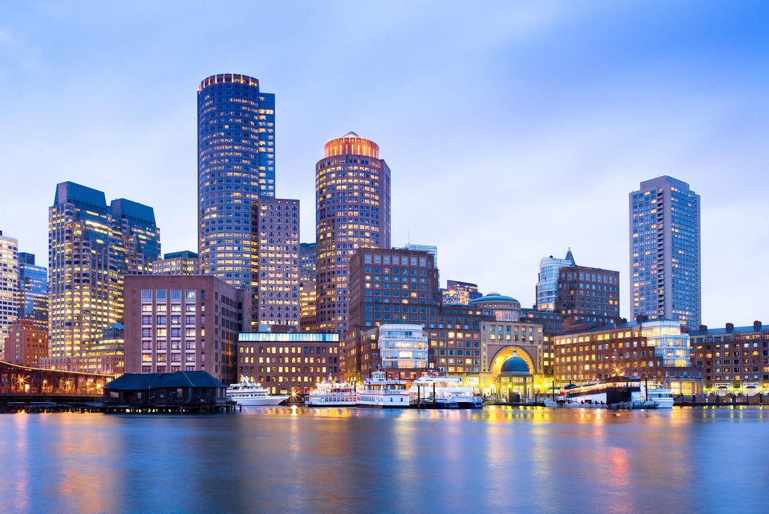 Financial District Skyline and Harbor at Dusk, Boston, Massachusetts, USA. 2000pc Puzzle