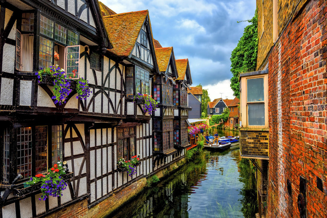 Medieval half-timber houses and Stour river in Canterbury Old Town, Kent, England 2000pc Puzzle