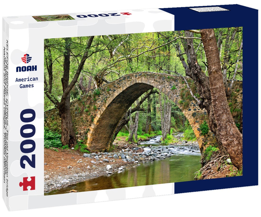 KELEFOS BRIDGE, CYPRUS. The old Venetian bridge of Kelefos (or “Tzielefos”), between Agios Nikolaos and Platres villages, Troodos mountain, district of Limassol (Lemesos) 2000pc Puzzle