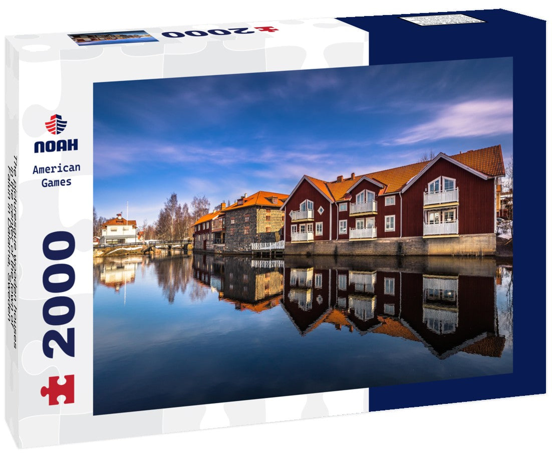The picturesque wooden houses in the center of the town of Falun in Dalarna, Sweden 2000pc Puzzle