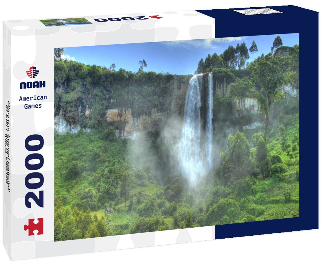 Stunning tropical waterfall at Sipi Falls in Uganda, Africa 2000pc Puzzle