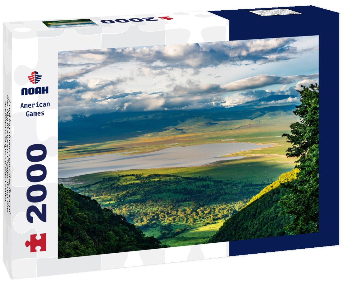Looking down onto the floor of the Ngorongoro Crater from the southern edge of the crater 2000pc Puzzle