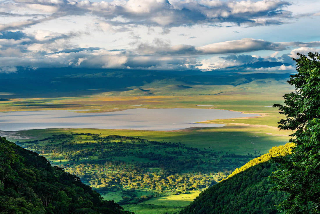 Looking down onto the floor of the Ngorongoro Crater from the southern edge of the crater 2000pc Puzzle