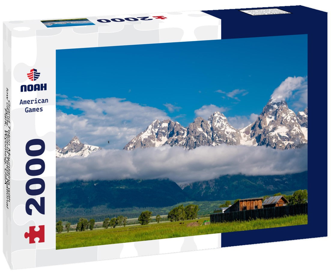 Grand Teton Mountains with low clouds. Grand Teton National Park, Wyoming, USA 2000pc Puzzle
