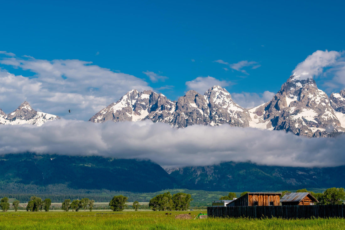 Grand Teton Mountains with low clouds. Grand Teton National Park, Wyoming, USA 2000pc Puzzle
