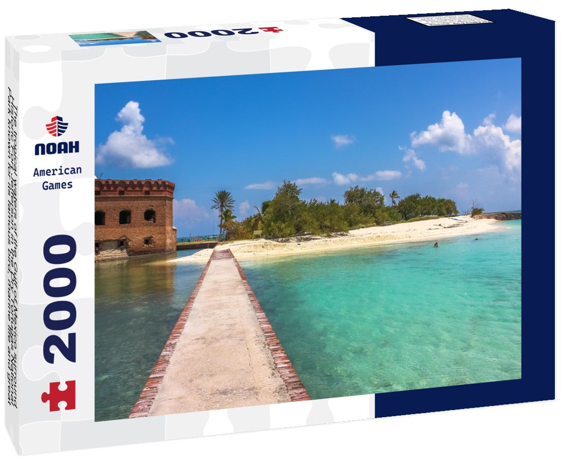 The tropical waters of the Gulf of Mexico surround Historic Fort Jefferson in the Dry Tortugas National Park known for its famous bird, marine life and great place for swimming and snorkeling 2000pc Puzzle