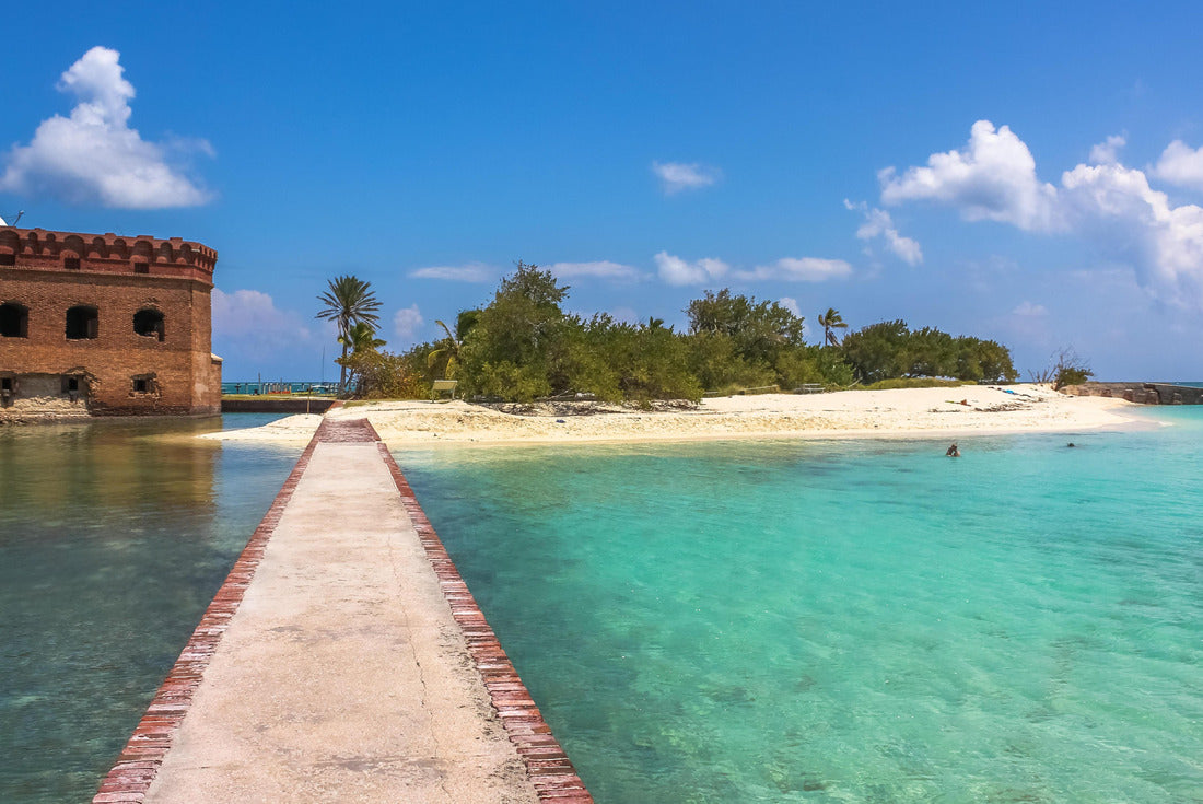 The tropical waters of the Gulf of Mexico surround Historic Fort Jefferson in the Dry Tortugas National Park known for its famous bird, marine life and great place for swimming and snorkeling 2000pc Puzzle