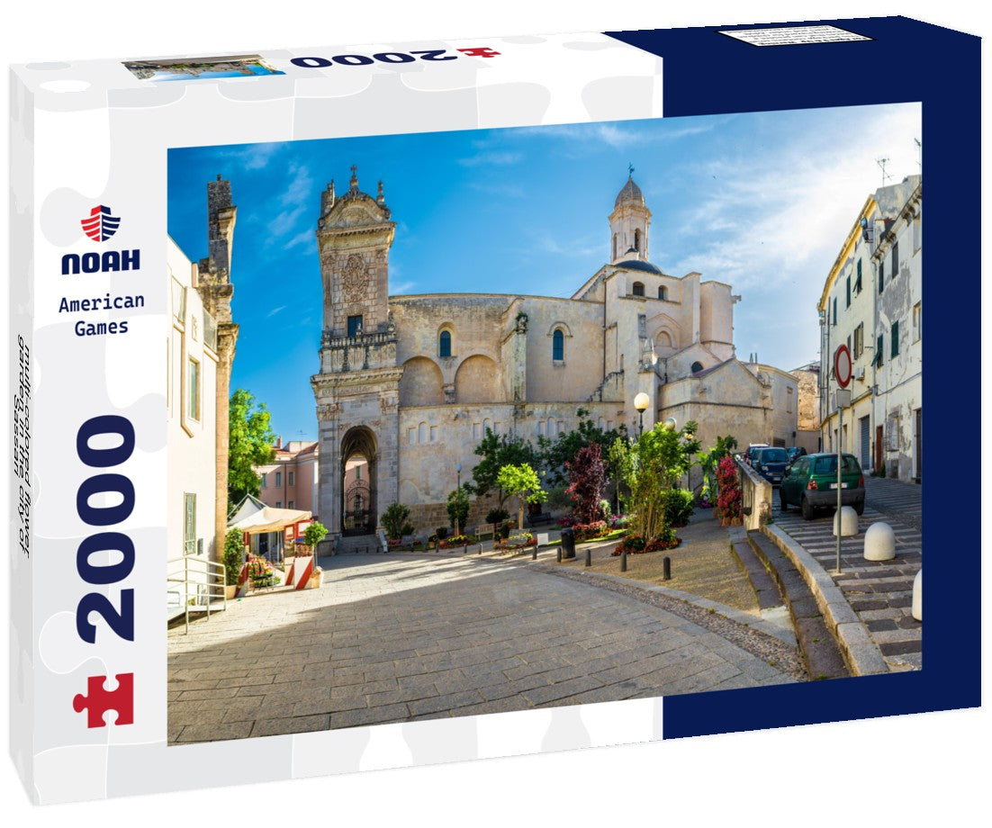 multi-colored flower garden in the city of Sassari - Sardinia on a sunny spring day 2000pc Puzzle