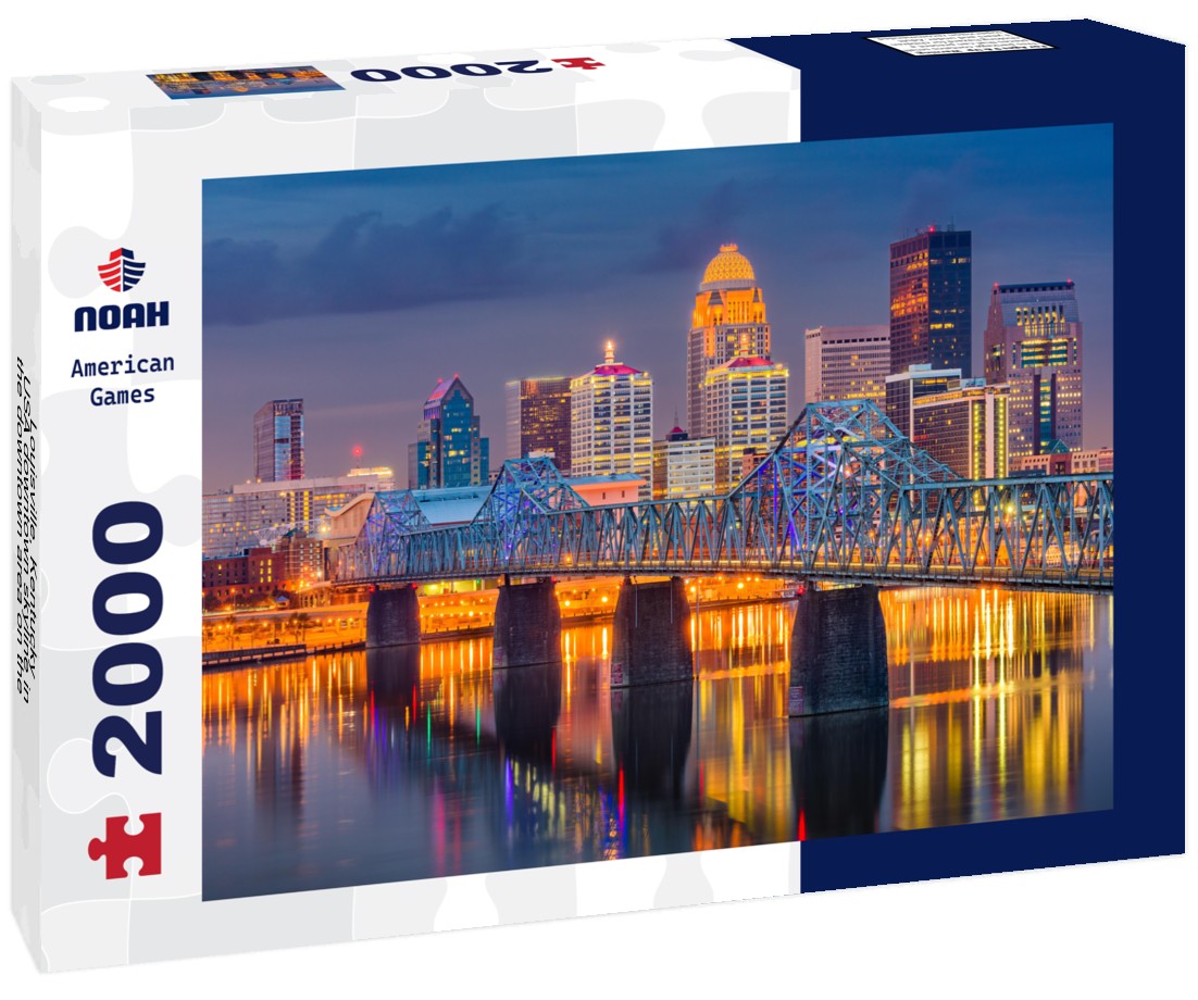Louisville, Kentucky, USA downtown skyline in the downtown area on the Ohio River at dusk 2000pc Puzzle