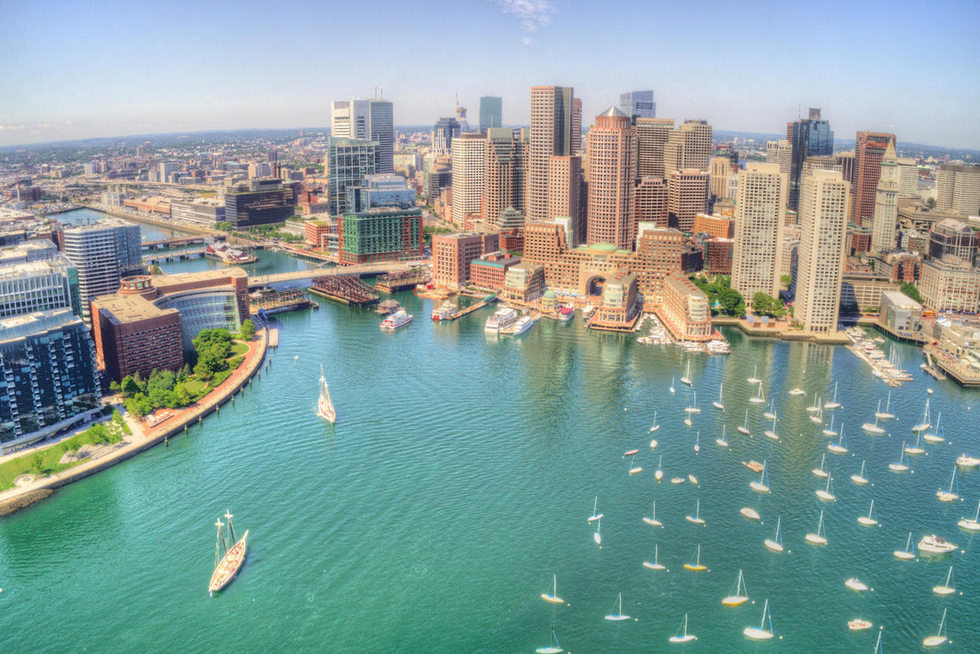 Noah Jigsaw Puzzle Boston, Massachusetts Skyline from above by Drone during Summer Time 2000 pieces