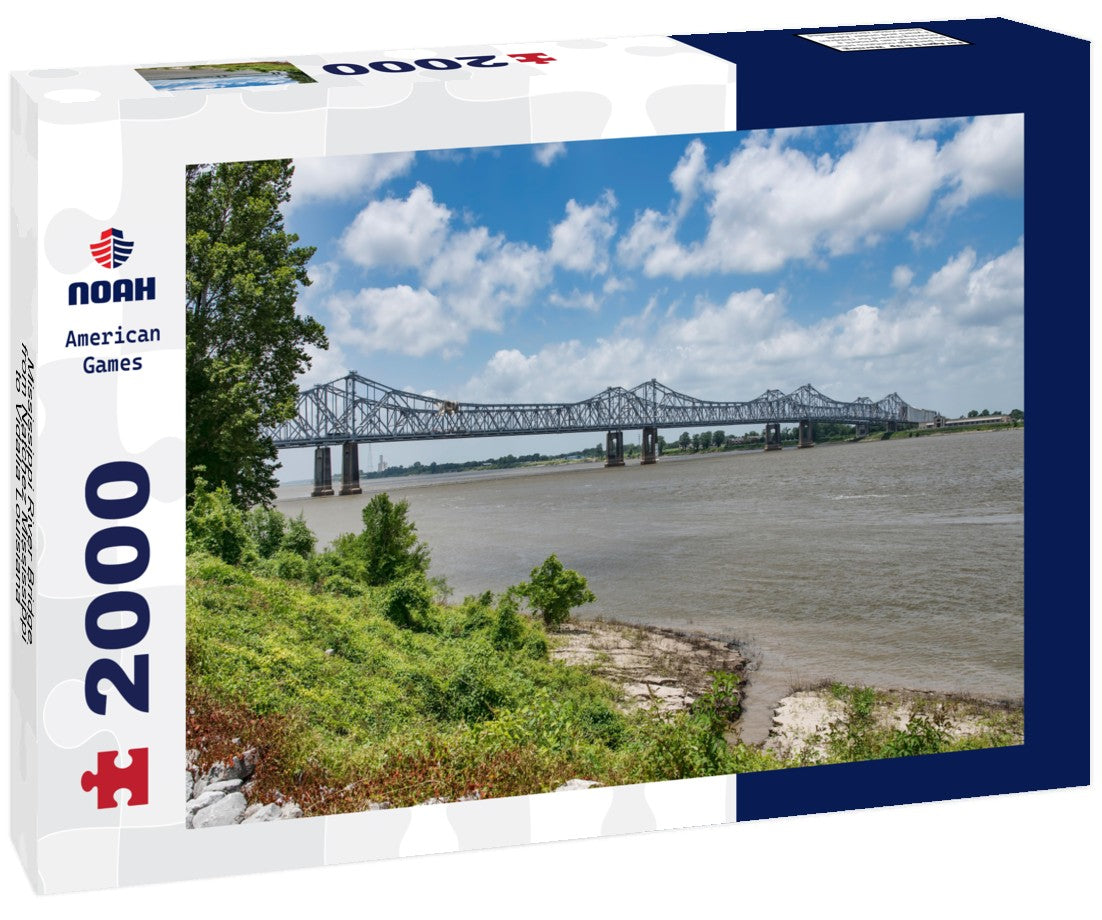 Mississippi River Bridge from Natchez Mississippi to Vidalia Louisiana 2000pc Puzzle